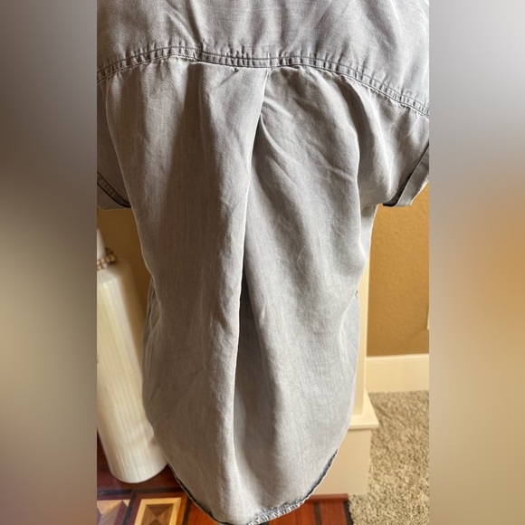 Jachs Girlfriend Womens Short Sleeve Tencel Blouse (Grey, - Picture 4 of 10